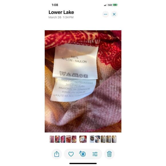 Yessica Women’s Boho Sheer Mesh Long Sleeve Festival Blouse Size Large - Picture 12 of 12